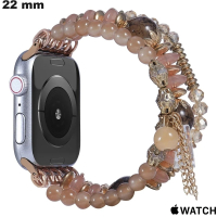Retro Hars Armband Apple Watch 22 mm Bruin kwaliteitsuurwerk