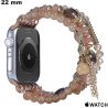Pulsera de resina retro para Apple Watch de 22 mm marrón, reloj de calidad