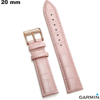 Armband Garmin für Uhr 20mm Rosa Echtes Leder günstig