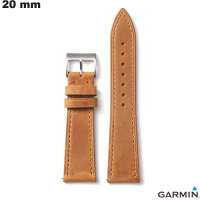 Buy Garmin 20 mm Brown Genuine Leather Watch Bracelet