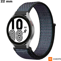 Armband Nylon für Xiaomi Uhr Schwarz 22mm # Versandkosten 3,99€
