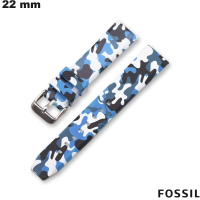 Armband Blau Fossil 22 mm für hochwertige Smartwatch