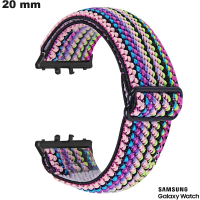 Armband 20 mm Samsung Smartwatch Schwarz Hochwertiger Stoff