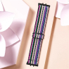 Bracelet 20 mm montre connectée Samsung Noir Tissu de qualité