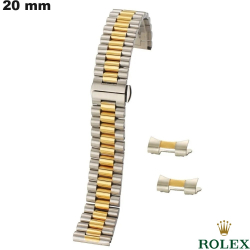 Armband Präsident Rolex Edelstahl Silber 20 mm