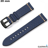 Echtem Lederarmband für hochwertige blaue Garmin Smartwatch