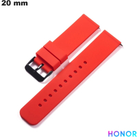Armband Honor u 20 mm Gummi Uhr Rot \ Versand kostenlos ab 20€