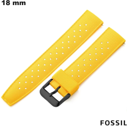 Armband Kautschuk Gelb Fossil Atmungsaktiv 18mm