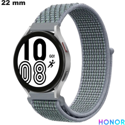 Bracelet 22 mm montre intelligente Tissu Honor Gris