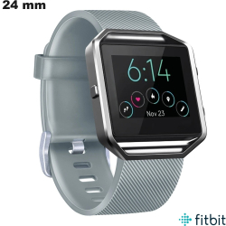 Bracelet Gris montre Silicone FitBit 24mm (Blaze, ...))