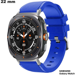 Bracelet 22mm Bleu Samsung Silicone de montre