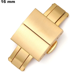 Fermoir 16 mm Edelstahl Goldener Schmetterling für günstige Uhren