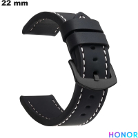 Armband Honor zeigt glattes 22mm Kunstleder Schwarz von hoher Qualität