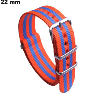 Bracelet montre Orange 22mm Tissu