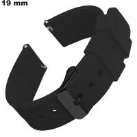 Armband für Uhr Schwarz Gummi 19mm ● Versand 24h