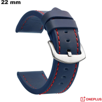 Armbanduhr mit 22mm blauem PU-Leder von OnePlus, hochwertig