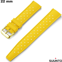 Armband horloge 22mm Geel Rubber Suunto # Gratis Verzending