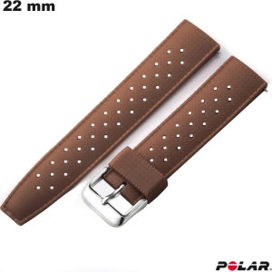 Verkauf Uhrarmband 22 mm Polar Gummi Kaffee Langlebig