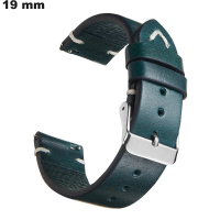 Armband 19 mm Uhr Blau Echtes Leder: Versand in 24h