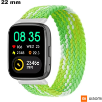 Verkauf von leichtem Stoffarmband für Uhr Grün 22 mm Xiaomi