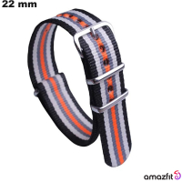 Armband Nylon Amazfit 22 mm Schwarz für Uhr (Pace, Bip 5) günstig