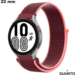 Bracelet Suunto 22mm Tissu smartwatch Rouge