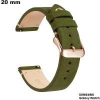 Armband Samsung Grünes echtes Leder Uhr 20 mm von hoher Qualität