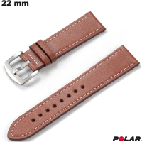 Verkauf 22mm Polar braunes Armband für Uhr aus echtem Leder