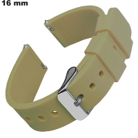 Bracelet Silicone 16 mm pour montre Vert souple \ Port à 3,99€