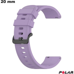 Bracelet Silicone 20 mm Violet de montre connectée Polar