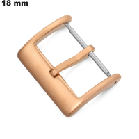 Attache aus rostfreiem Edelstahl mit Dornverschluss für Uhr in Goldrosé 18 mm von hoher Qualität