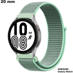 Bracelet montre connectée 20mm Vert Samsung Nylon