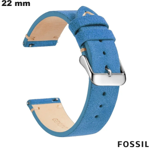 Koop Blauwe Echte Leren Armband Fossil Nobele Horloge 22mm