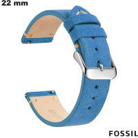Echtes Blaues Lederarmband Fossil edle Uhr 22mm kaufen