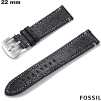 Armband Fossil Echtes Leder Uhr 22mm Schwarz günstig