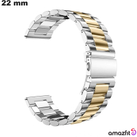 Armbanduhr aus Silber 22 mm Amazfit Smartwatch Metall günstig