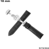 Armband 18 mm Schwarz Withings aus hochwertigem echtem Leder