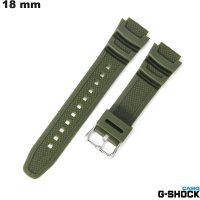 Bracelet Silicone de montre Casio G-Shock Vert 18 mm pas cher