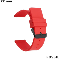 Armband 22mm Sport Yoga Uhr Rot Gummi Fossil günstig