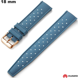 Bracelet pour montre 18 mm Bleu Huawei Casual Caoutchouc