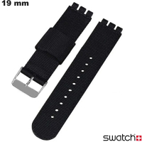 Swatch Uhrarmband Schwarz Nylon 19 mm - Schneller Versand