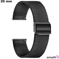 Bracciale in Acciaio Inossidabile per Orologio Nero 20 mm Amazfit economico