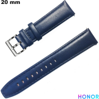 Verkauf 20mm Smartwatch-Armband Blau Echtes Leder Honor