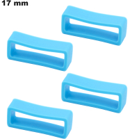 4 Loops Bleu Silicone  17 mm pour bracelet \ Meilleur Prix