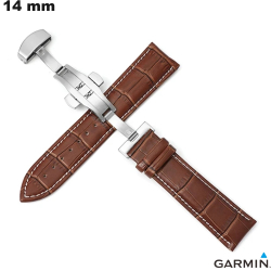 Pulsera de reloj inteligente Marrón de Cuero Verdadero
