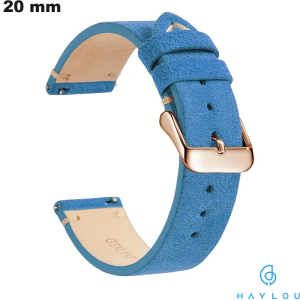 Vintage Haylou Armband Echtes Leder 20 mm Blau kaufen