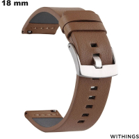Armband 18mm Marron Faux leer Withings smartwatch van hoge kwaliteit