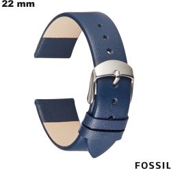 Pulsera 22 mm Azul reloj Cuero auténtico Fossil