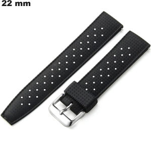 Robuste Armband Zwarte 22 mm Silicoon \ Gratis Verzending
