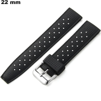 Armband Robuste Uhr Schwarz 22 mm Silikon \ Kostenlose Lieferung